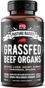 Grass Fed Beef Organ Supplement - Υποστηρίζει όλο το σώμα Wellness 3000mg - με Desiccated Beef Liver, Heart, Kidney, Pancreas, Spleen - Organ Complex for Energy, Immune & Digestive Health (150 Κάψουλες)
