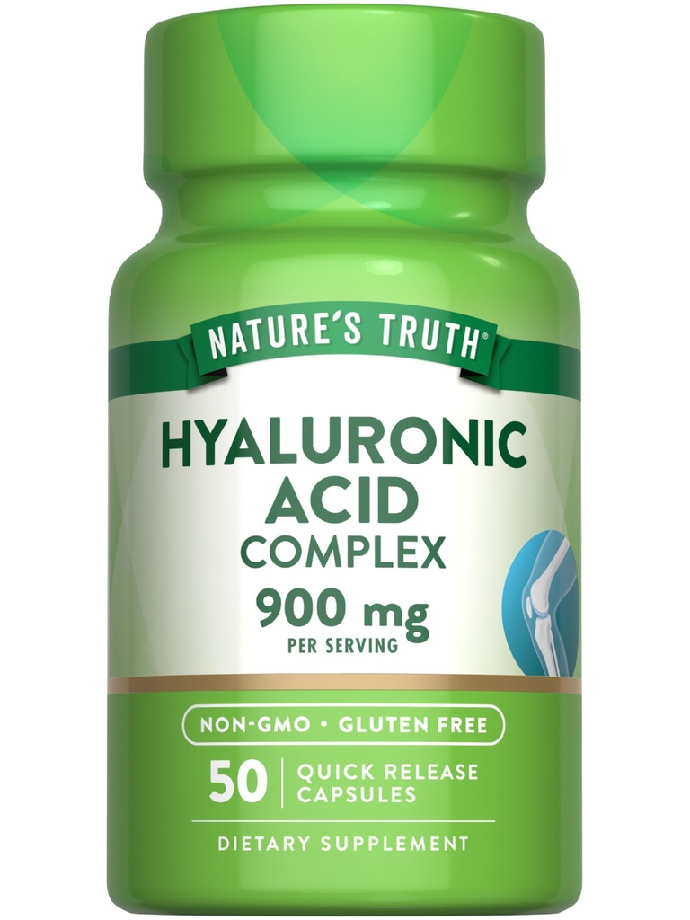 Nature's Truth Hyaluronic Acid with Collagen & MSM | 900mg | 50 Capsules | Non-GMO & Gluten Free Supplement Supplement Supplement