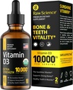 Sıvı D Vitaminleri - Vitamin D3 10.000 Daha Hızlı Aborpsiyon için İOS - Güçlü Kemikleri ve Sağlıklı Kalp - Mood & Immune System Function - High Dose D3 Vitamin Sublingual - 2 fl oz