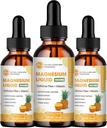 M inç (3 Pack) Magnezyum Glycinate Drops - Magnezyum Liquid Supplement 1000mg with Fiber Bromelain Vitamin B,C,D -% 98 Abxia Pills Gummies