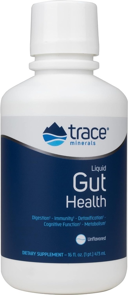 Trace Minerals Gut Health - Gut Lining, sağlıklı Digestion için destek, Immune System Function - Digestive Health Supplement with Humic & Fulvic Acid - Unflavored, 16 fl oz (Hakkında 94 Hizmet)