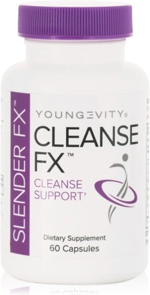 Youngevity Slender FxTM Cleanse FxTM - Super Colon Cleanse 15 Gün - Doğal Herb Mix - Flax Tohum, Cape Aloe, Rhubarb Root, Triphala, Terpery Elm, Marshm Root - 60 Capsules (Pazart)