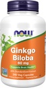 Şimdi Gıdalar Tamamlıyor, Ginkgo Biloba 60 mg,% 24 Standartlaştırılmış Ekstraksiyon, Non-GMO Projesi Doğrulandı, 240 Veg Capsules