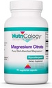 Nutricology Magnezyum Citrate Supplement - Bone & Stress Support, Pure, Well-Absorbed, hipoallergenic, 170 mg Vegetarian Capsules - 90 Count Count Count