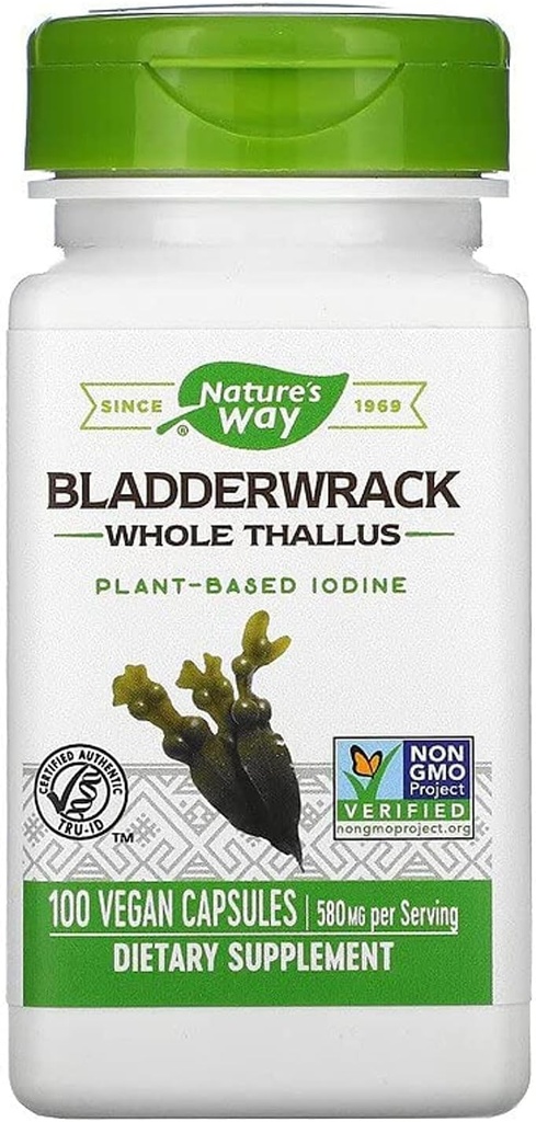 Ο Δρόμος της Φύσης Premium Herbal Bladderwrack Whole Thallus 580 mg, 100 Count (πακέτο των 2)