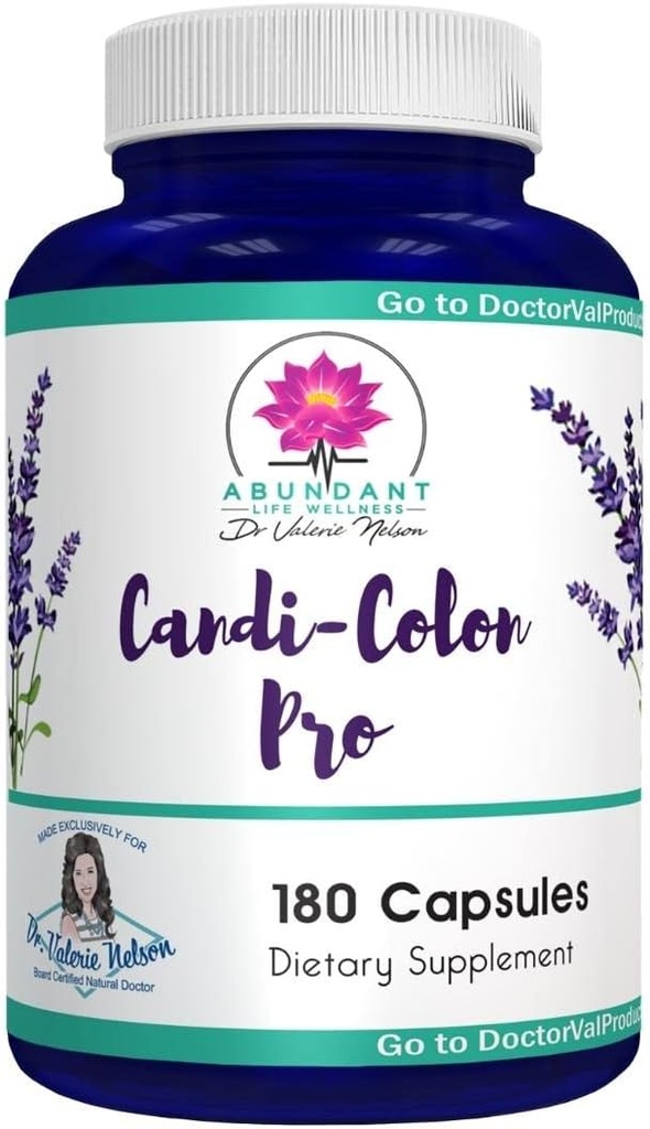 Candida Support - Aids Digestion, Intestinal Issues - 180 Capsules - Dr. Valerie Nelson Nelson