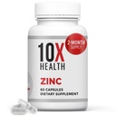 10X Sağlık çinko Supplements - DNA & protein Synthesis için 30 mg, Genel Wellness & Immune Support Supplement - Yüksek derecede Absorbable Vitamins (60 Capsules)