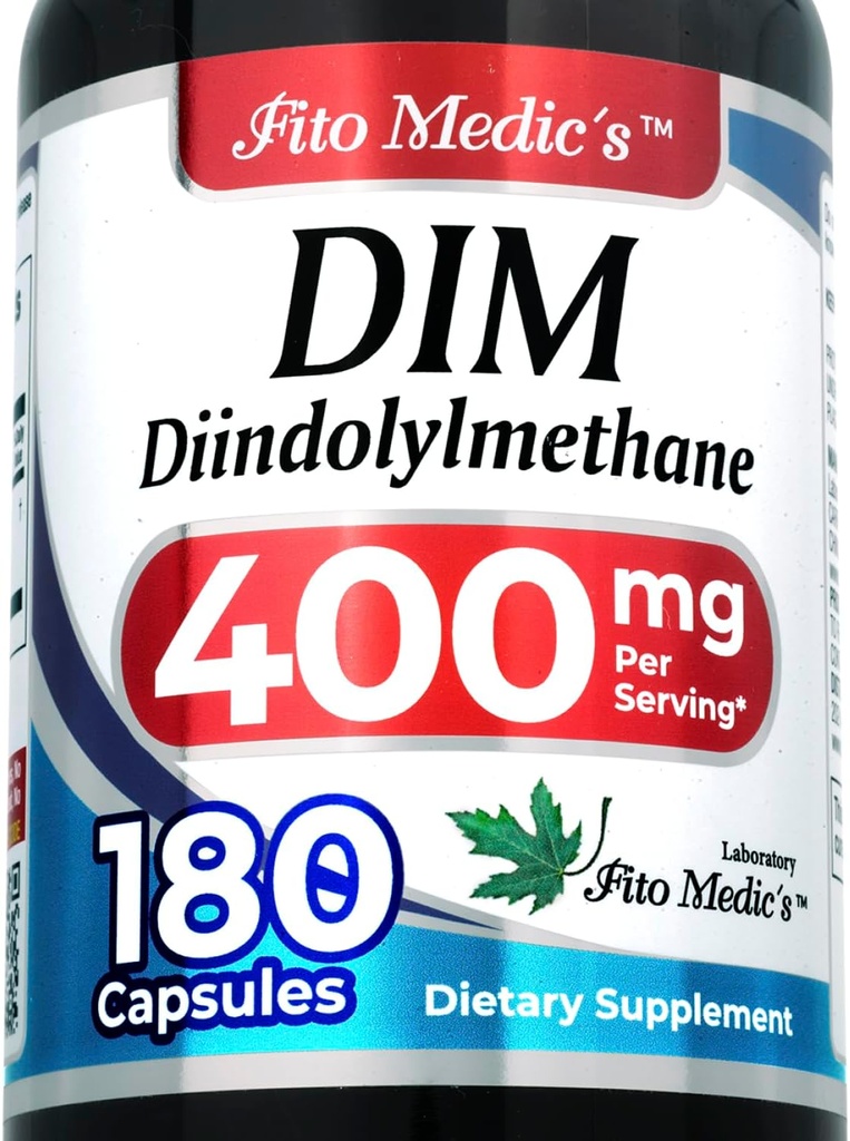 FITO MEDIC'S Lab | dim Supplement |180 Capsules |400 mg | dim | diindolylmethane | dim Tamam 400 mg | Ultra yüksek Aborpsiyon.