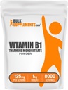 BulkSupplements.com Thiamine Mononitrate Toz - B1 Toz, Thiamine B1 Supplement - B1 Vitaminleri, Gluten Free, 125 mg per Service, 1 kg (2.2 lbs) (Pazar 1)
