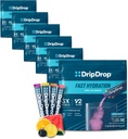 DripDrop Hydration Packets - Bold Diversity Pack - Single Serve Electrolytes Toz İçecek Mix - Sumelon, Berry, Lemon, Orange - Non-GMO, Gluten Free, Vegan - 192 Sticks
