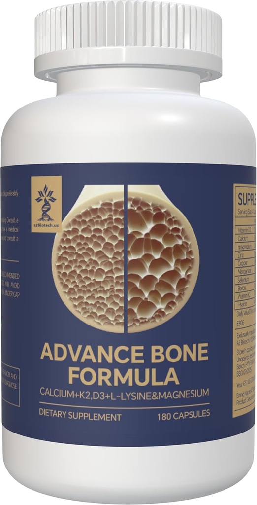 Güçlü Bones Vitaminleri ve Supplement Advanced Formula Essential Nutrients, Including Vitamin D3, Kalsiyum, Magnezyum, çinko, Copper, Manganese, Selenium, Boron, L-Lysine