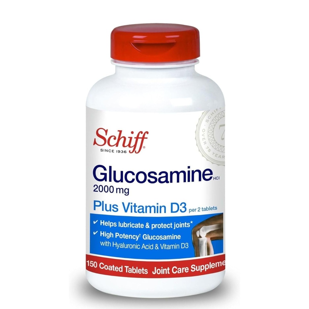 Schiff Glucosamine 2000 mg with Vitamin D3 and Hyaluronic Acid, 150 tablet - Ortak Tamam