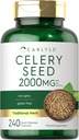 Carlyle Celery Seed Extract Capsules | 2000 mg | 240 Kont | Geleneksel Herb Supplement | Non-GMO ve Gluten Ücretsiz Formula