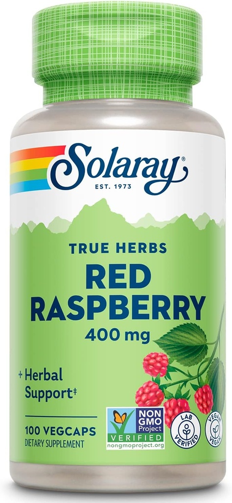 SOLARAY Red Raspberry Capsules, 400 mg | 100 Count