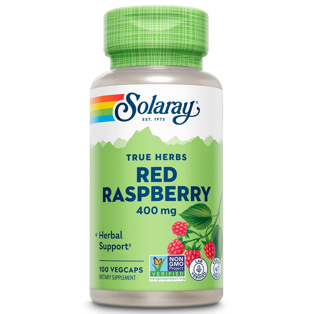 SOLARAY Red Raspberry Capsules, 400 mg | 100 Count