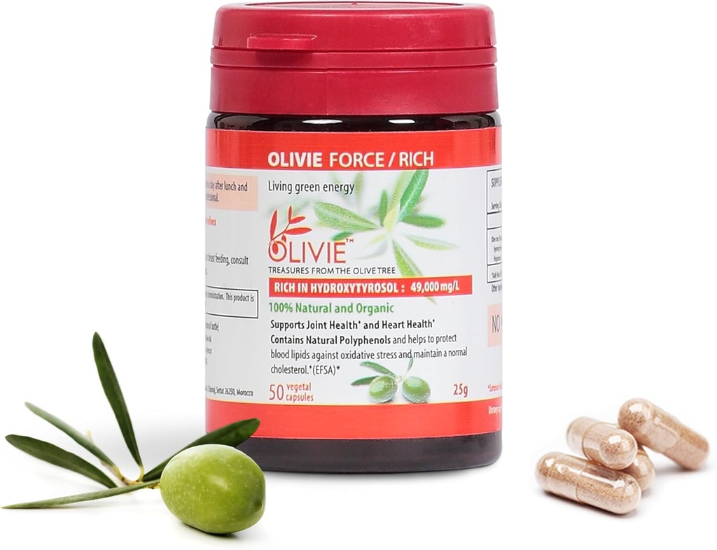 Organic Olive Leaf Extract Capsules Olivie Force/Rich 
