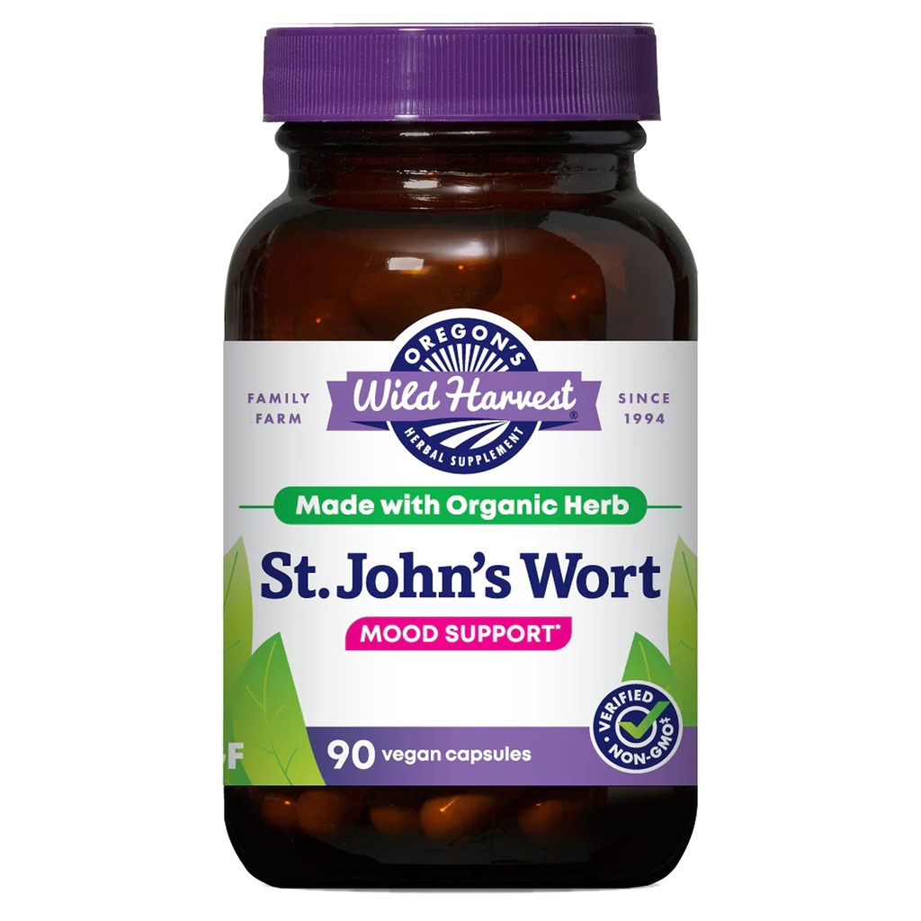 Oregon'un Wild Harvest St John's Wort Supplement, 90 Kont