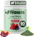 Super Greens Toz, 60 Hizmet - Immunity, Digestive Enzymes & Probiyotiks for Energy, Gut Health, Bloating Relief for Women - Greens Superfood Toz - Karma Berry