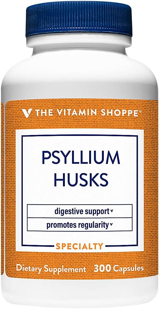 Η βιταμίνη Shoppe Psyllium Husks – Plantago Ovata Fiber συμπλήρωμα που υποστηρίζει την κανονικότητα & υγιή χοληστερόλη, 840 mg ανά υπηρεσία - Χωρίς γλουτένη (300 κάψουλες)