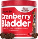 Dog UTI Tedavisi - Köpekler için Cranberry Supplement, Köpekler için Doğal Antibiyotikler Yeniden Köpek Urinary Tract Enfeksiyonu, Destekler Bladder, Kidney & Immune System - 90 Cranberry Chews