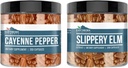Earthborn Elements Cayenne Pepper & Slippery Elm Bundle (200 Κάψουλες Καθένα) Καθαρό & Αδιάλυτο, Χωρίς Πρόσθετα