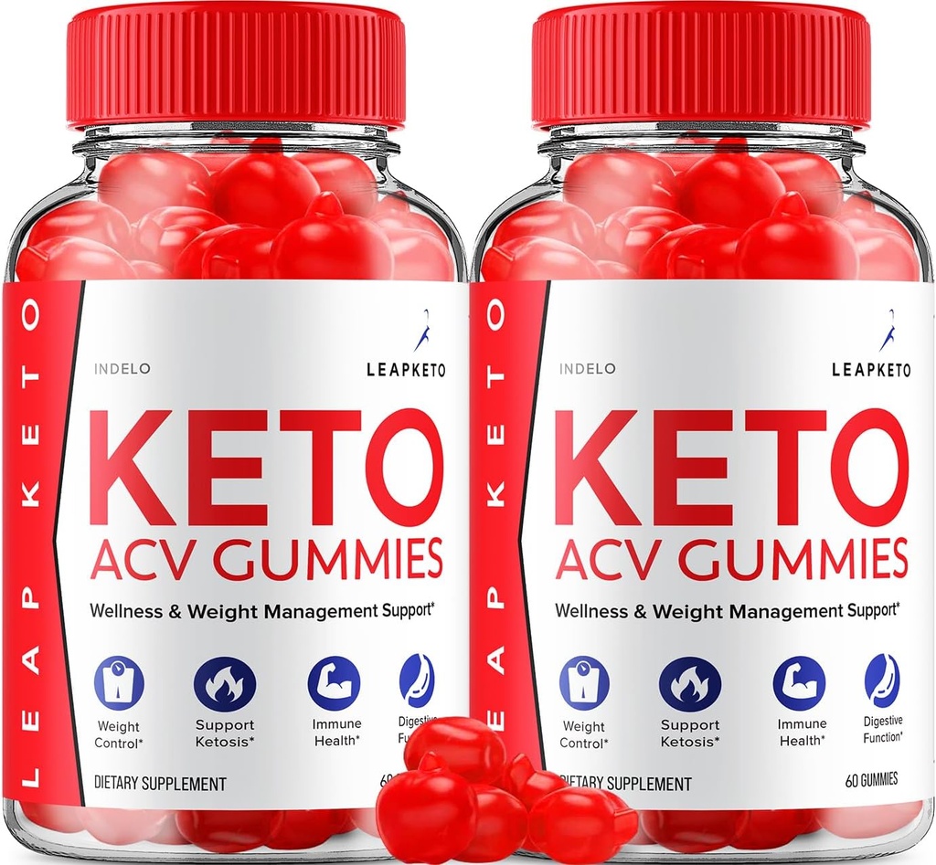 (2 Pack) Leap Keto ACV Gummies - Gelişmiş Formula Leap Keto Plus Kilo Yönetimi ACV Gummies Apple Cider Vinegar Keto Leap ACV Gummies Diyetary Supplement Yorumlar Men Women (120 Gummies)