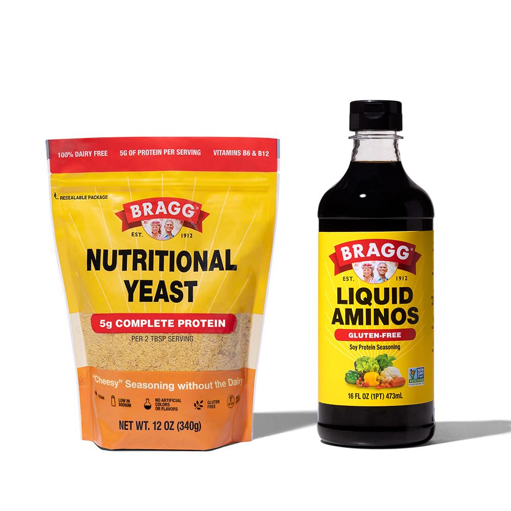 Bragg Premium 12 Ounce Beslenme Yeast Seasoning Pouch - Vegan, Gluten Ücretsiz Peynir Flakes ve Sıvı Tüm Amaç Sezonu - Soy Sos Alternatif 16 Kasım