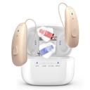 Isıtmalı İşitme Aids for Seniors - Behind-Ear BTE İşitme Kayıpları için Gürültü İptal Edici, Invisible OTC İşitme Amplifier with Şarj Case for Yetişkinler