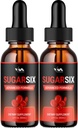 (2 Pack) SugarSix Drop Healthy Vitamin Support Supplement - Sugar Six Advanced Formula, Sugar Six 24 Hour Liquid, SugarSix Energy and Extra Strength Reviews, 2 Month Supply