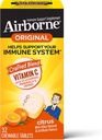 Airborne C 1000 mg (per Servis) Citrus Chewable Tabletler (32 Bir Kutuda Kont), Gluten-Free Immune Support Supplement, A C E, ZINC, Selenium, Echinacea & Ginger, Antioksis