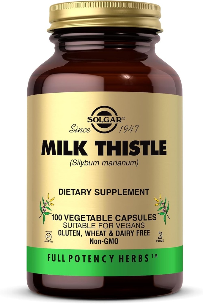 Solgar Süt Butle - 100 Sebze Kapsülleri - Tam Potency (FP) - Non-GMO, Vegan, Gluten Free, Dairy Free, Kosher - 100 Hizmet