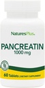 Natures Plus Pancreatin - 1000 mg, 60 Tabletler - Gastrointestinal Destek için Doğal Digestive Enzyme Supplement - Contains Amylase, Protease & Lipase - Gluten-Free - 60 Hizmetler