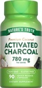 Nature's Truth Aktif Charcoal Capsules | 90 Count | Non-GMO & Gluten Ücretsiz Supplement