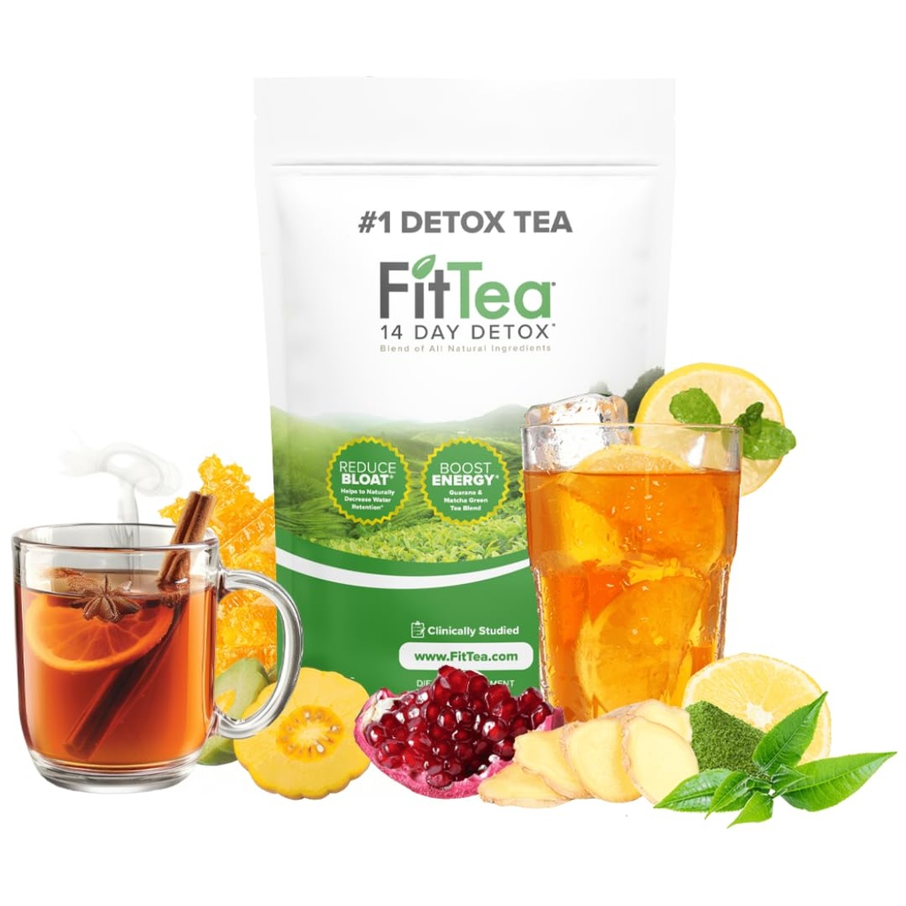 FitTea The Original 14 Day Detox Tea for Weight Loss and Belly Fat - Detox Cleanse Weight Loss Tea for Women and Men - Clinically tested Slim Tea Detox Drink