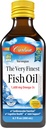 Carlson - The Very Finest Fish Oil, 1600 mg Omega-3s, Liquid Fish Oil Supplement, Norveç Fish Oil, Wild-Caught, Sustainable Sourced Fish Oil Liquid, Lemon, 200 ml, 6.7 Fl Oz Oz Oz