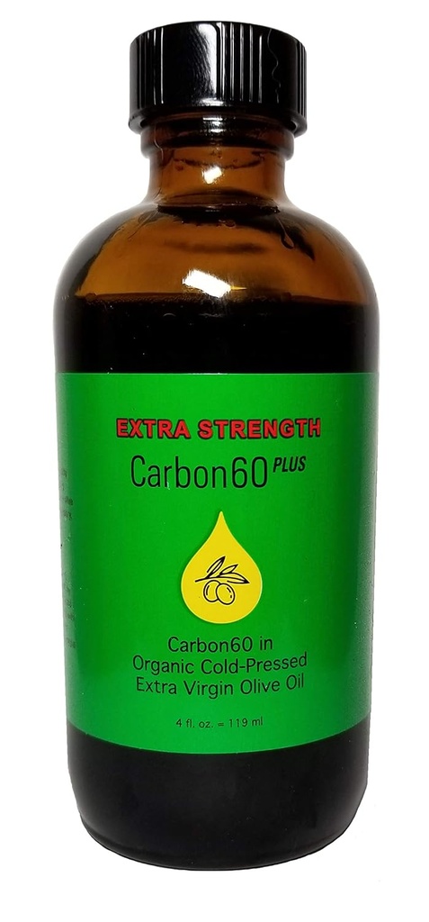 Karbon60 Plus Ekstra Kuvvetli Karbon60 Zeytinyağı 4 Ounces (119 ML) Feed Free Research Grade C60 Lipofullerne by karbon60plus.com