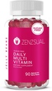 ZENZSUAL Günlük Multivitamin Jellybeans - Chewable, Sugar-Free, and Vegetarian-Friendly Diyetary Supplement- Immune Support, Wellness Delight, Gelatin-Free (90 Natural Mix-Flavored)