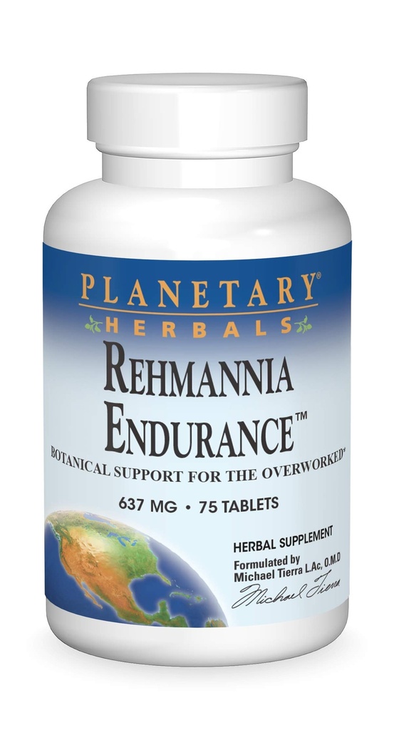 Πλανητικά Βότανα Rehmannia Endurance Tablets, 75 Count
