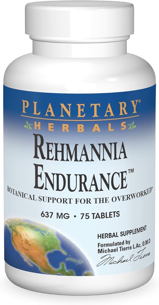Gezegensel Herbals Rehmannia Endurance Tabletleri, 75 Kont