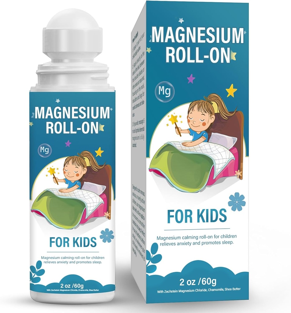 Μαγνήσιο Lotion για τα παιδιά, Μαγνήσιο Roll on for Sleep & Calm - Βοήθεια Παιδιά Ηρεμία και Ύπνος, Topical Magnesium Cream - Υποστηρίξτε μια ισορροπημένη διάθεση, ώρα ύπνου & νύχτα