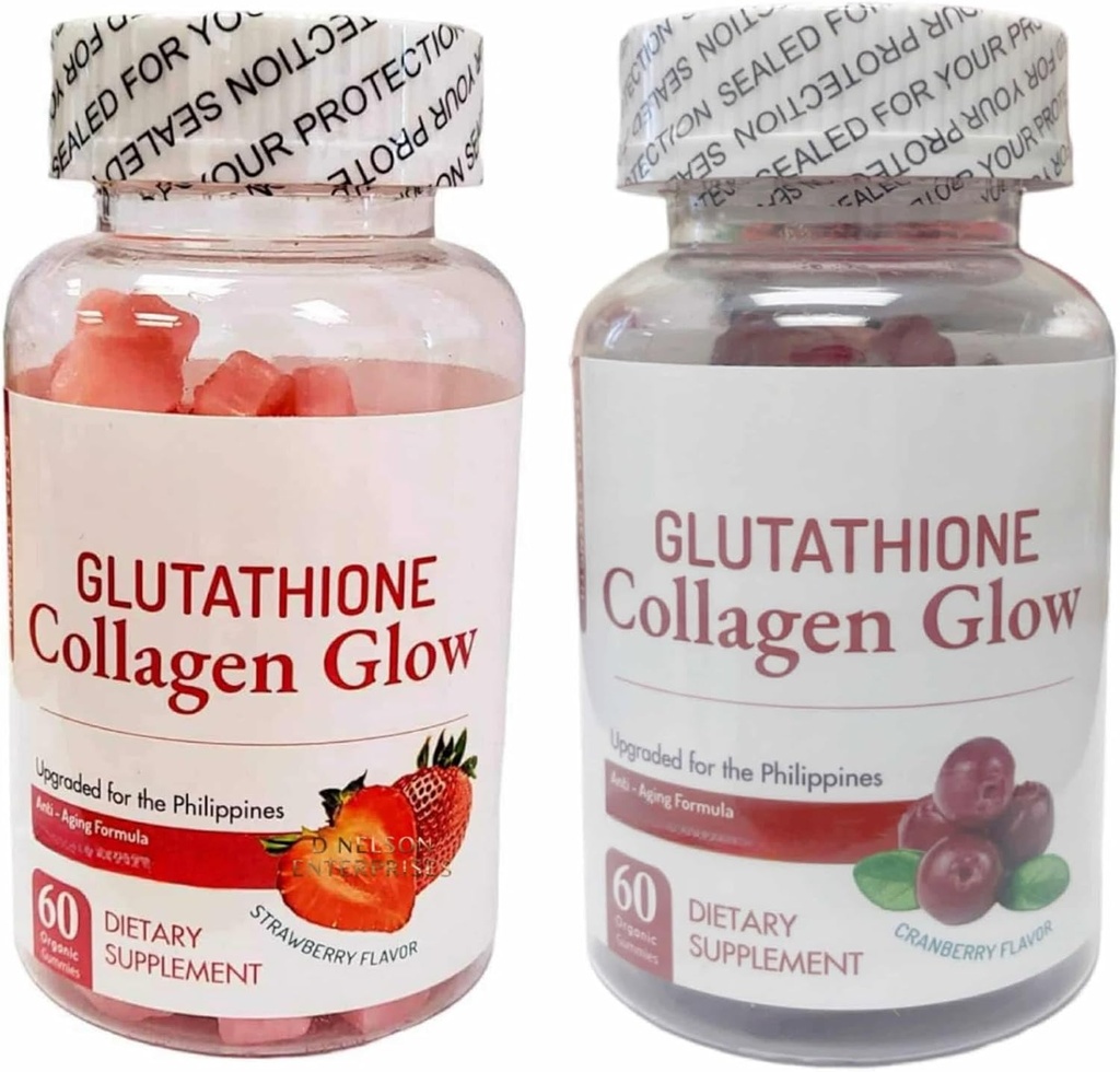 Generic Nature Glow Glutathione Collagen - Bundle με άρωμα φράουλας & βατόμουρο, 60 μασώμενα Gummies