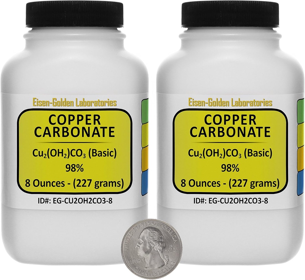 Καρμπονικός χαλκός [Cu2(OH) 2CO3] 98% AR Βαθμός σκόνης 1 Lb σε δύο διαστημικές φιάλες ΗΠΑ