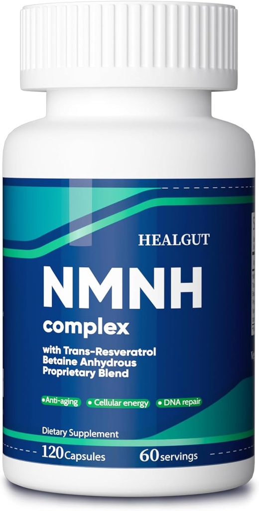 NMN Supplement Alternative for Aging Women: NMNH Liposomal (Dihidrnicotinamid Mononüotide) Trans-Resveratrol & Betaine Anhidrus to Support NAD+ and Anti-Aging -120 Capsules
