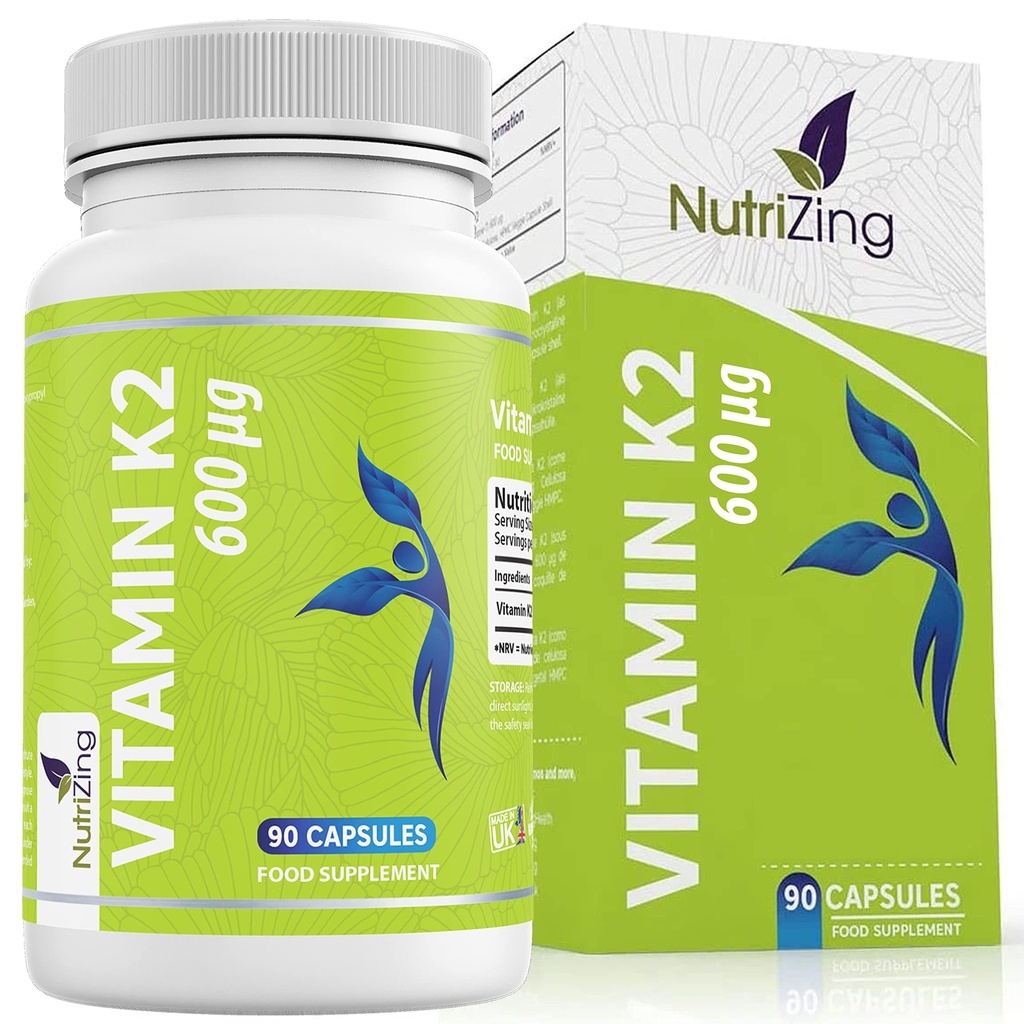 P2 Vitamin Tamam MK-7 - Yüksek Güçlü 600mcg - Bone & Arterial Health - 90 Vegan Capsules - Erkekler ve Kadınlar için K2 Vitamini - 3 Ay Supply