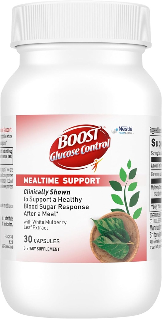BOOST Glucose Control Mealtime Support Diyetary Supplement, 30 ctt