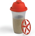 SIGNORA WARE Shaker Bottles | 17-Ounce Plastic Protein Shake Bottle for Meal Replacement Shakes & Smoothies, Beverages, Mixing Salad Dressing & Sauces, Margarita, & More