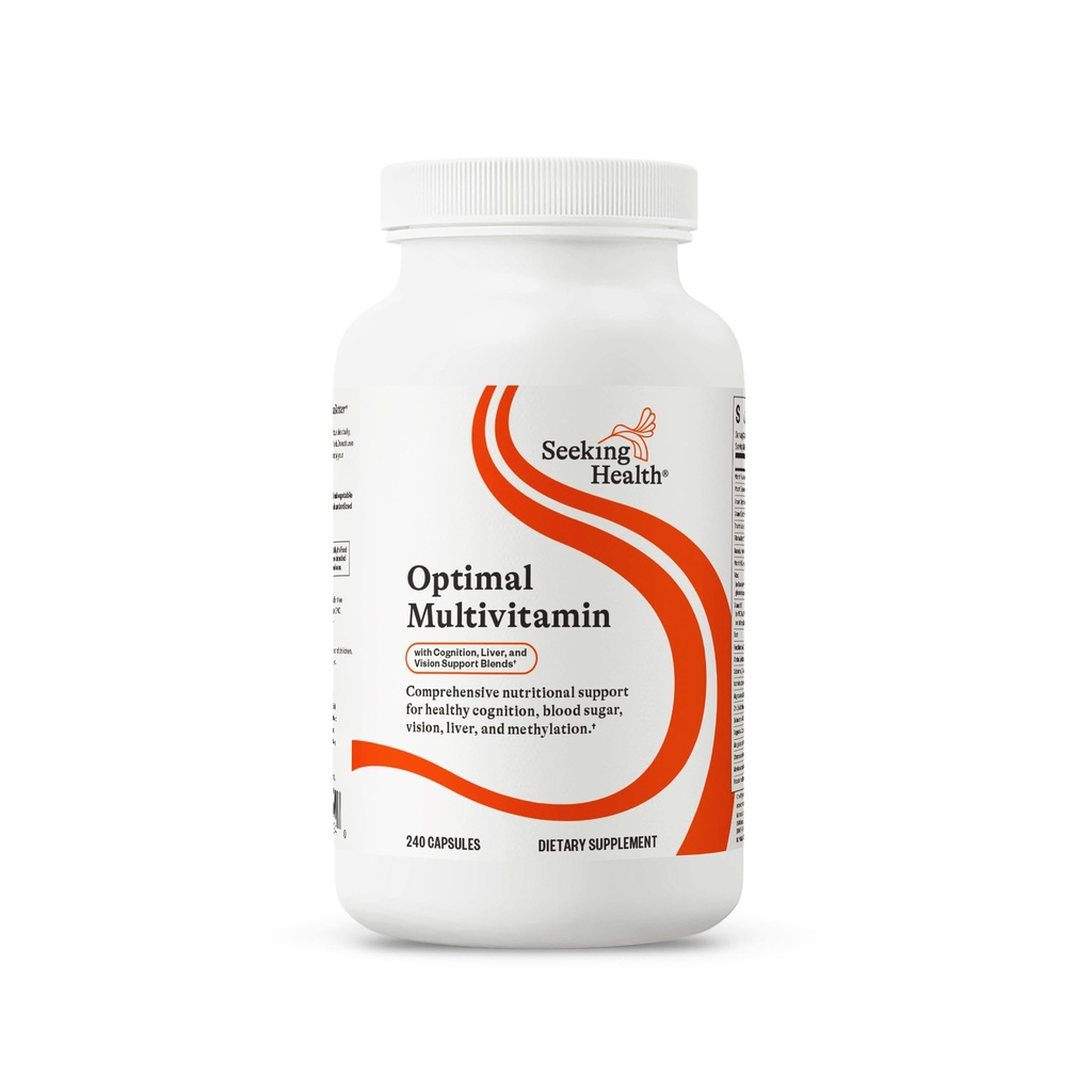 Sağlık Optimal Multivitamin, Aktif B Vitaminleri ve L-5-MTHF, Riboflavin, B6, Bio available Folate ve B12, CoQ10, Medeniyet Desteği, Vegetarian (240 Capsules)