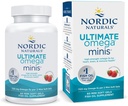 Nordic Naturals Ultimate Omega Minis, Strawberry Flavor - 60 Minis Soft Gels - 1120 mg Omega-3 - Yüksek Lisans Balık Petrol Tamamı - EPA & DHA - Beyin & Kalp Sağlığını Destekler - 30 Hizmetler