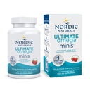 Nordic Naturals Ultimate Omega Minis, Strawberry Flavor - 60 Minis Soft Gels - 1120 mg Omega-3 - Yüksek Lisans Balık Petrol Tamamı - EPA & DHA - Beyin & Kalp Sağlığını Destekler - 30 Hizmetler